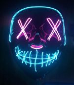Glow Light up Mask PINK TEAL
