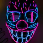 LED Glow Mask Purple Pink Blue
