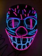 LED Glow Mask Purple Pink Blue