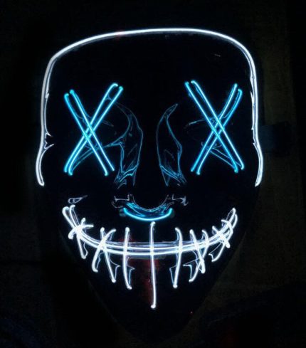 EL Wire 2 COLOR Glow Mask