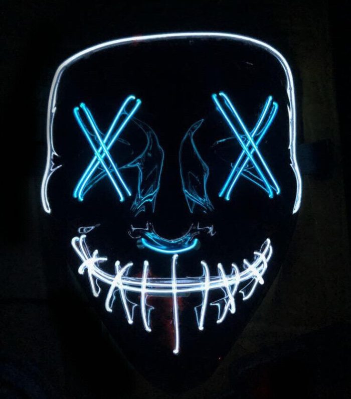 EL Wire 2 COLOR Glow Mask