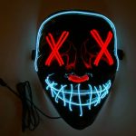 Glow Light up Mask RED WHITE