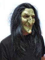 Halloween Witch Mask with Hair