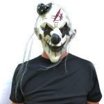 Clown Mask Black & White with Hair