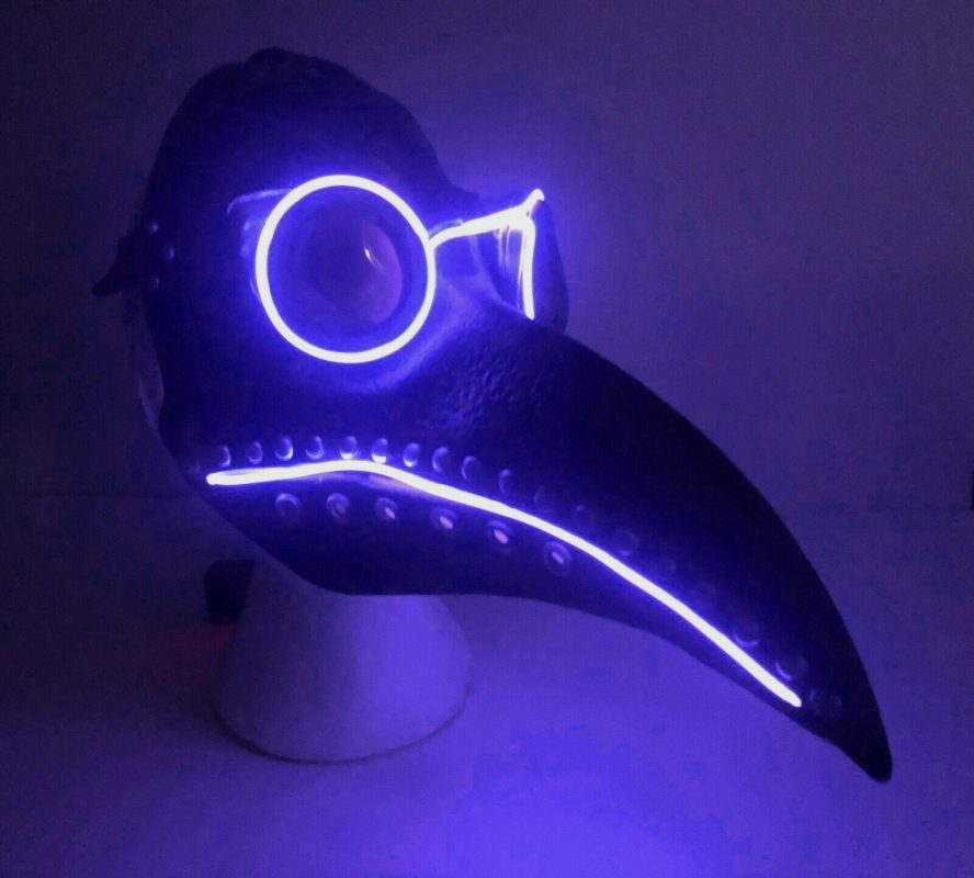 Plague Doctor Mask LED PURPLE