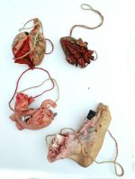 Gory Halloween Props Realistic Hanging Life Size body Heart Lungs Foot Organ