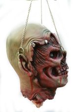 Life Size Halloween Prop Chained Skull Face