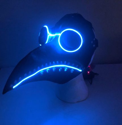 Plague Doctor Mask LED BLUE