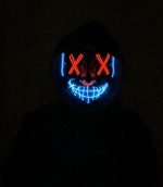 LED Purge 2 COLOR Glow Light up Mask RED WHITE - Image 3