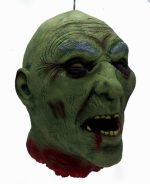 Life Size Severed Head BALD GREEN ZOMBIE - Image 3