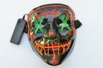Purge EL Wire 2 COLOR Glow Light up Mask Orange-Green - Image 4