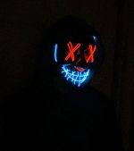 LED Purge 2 COLOR Glow Light up Mask RED WHITE - Image 4