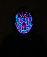 LED Glow Mask Purple Pink Blue PURGE CAT - Image 5