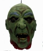 Life Size Severed Head BALD GREEN ZOMBIE - Image 5