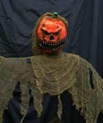 Life Size Halloween Props Hanging Pumpkin Scare Crow Light up Eyes and Sound - Image 5