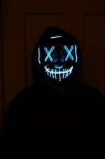 Purge EL Wire 2 COLOR Glow Light up Mask Blue/White - Image 6