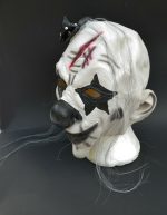 Clown Mask Black & White with Hair - Image 6