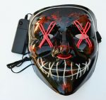 Purge EL Wire 2 COLOR Glow Light up Mask PINK TEAL - Image 7