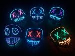 Purge EL Wire 2 COLOR Glow Light up Mask Blue/White - Image 8