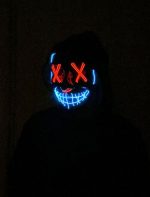 LED Purge 2 COLOR Glow Light up Mask RED WHITE - Image 8