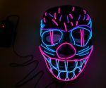 LED Glow Mask Purple Pink Blue PURGE CAT - Image 9