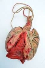 Gory Halloween Props Realistic Hanging Life Size body Heart Lungs Foot Organ - Image 9
