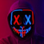 Purge EL Wire LED Glow Mask - PURPLE BLUE - Image 9