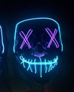 PURPLE BLUE Light Up Mask