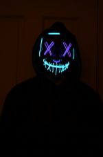 Purge EL Wire LED Glow Mask - PURPLE BLUE - Image 3