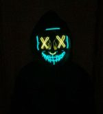 Purge EL Wire LED Glow Mask – YELLOW GREEN - Image 4