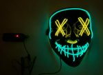 Purge EL Wire LED Glow Mask – YELLOW GREEN - Image 6