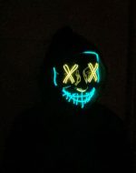 Purge EL Wire LED Glow Mask – YELLOW GREEN - Image 13