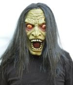 Green Witch Mask with Hair