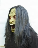 Green Witch Mask with Hair - Image 3