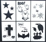 Halloween Stencils Craft Painting Airbrush Spray Paint (18 Designs) - Image 9