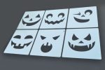 Pumpkin Jack o'Lantern Stencils Airbrush Crafts (18 PCS) - Image 9