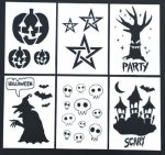 Halloween Stencils Craft Painting Airbrush Spray Paint (18 Designs) - Image 2