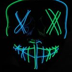 Blue Green Purge EL Wire Mask