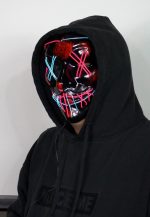 Purge EL Wire LED Glow X Eyes Mask Pink Teal - Image 11