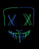 Purge EL Wire LED Glow X Eyes Mask Blue Green - Image 7