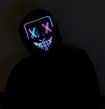 Purge EL Wire LED Glow X Eyes Mask Pink Teal - Image 9