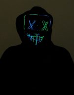 Purge EL Wire LED Glow X Eyes Mask Blue Green - Image 10